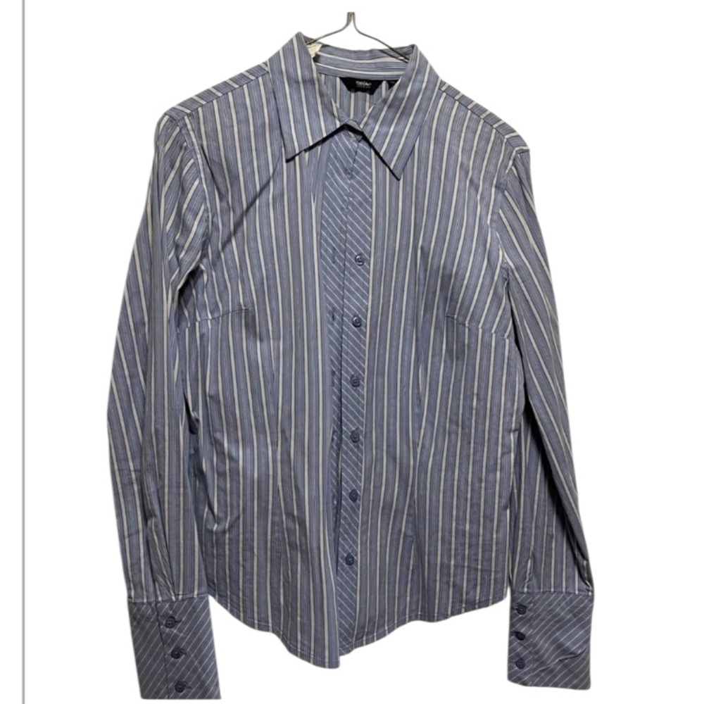 Mossimo Supply Co. Blue and White Striped Shirt